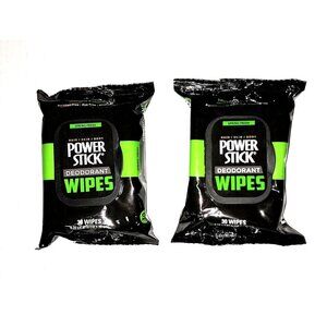Power Stick Deodorant Wipes Spring Fresh Hair & Body Lot of 2